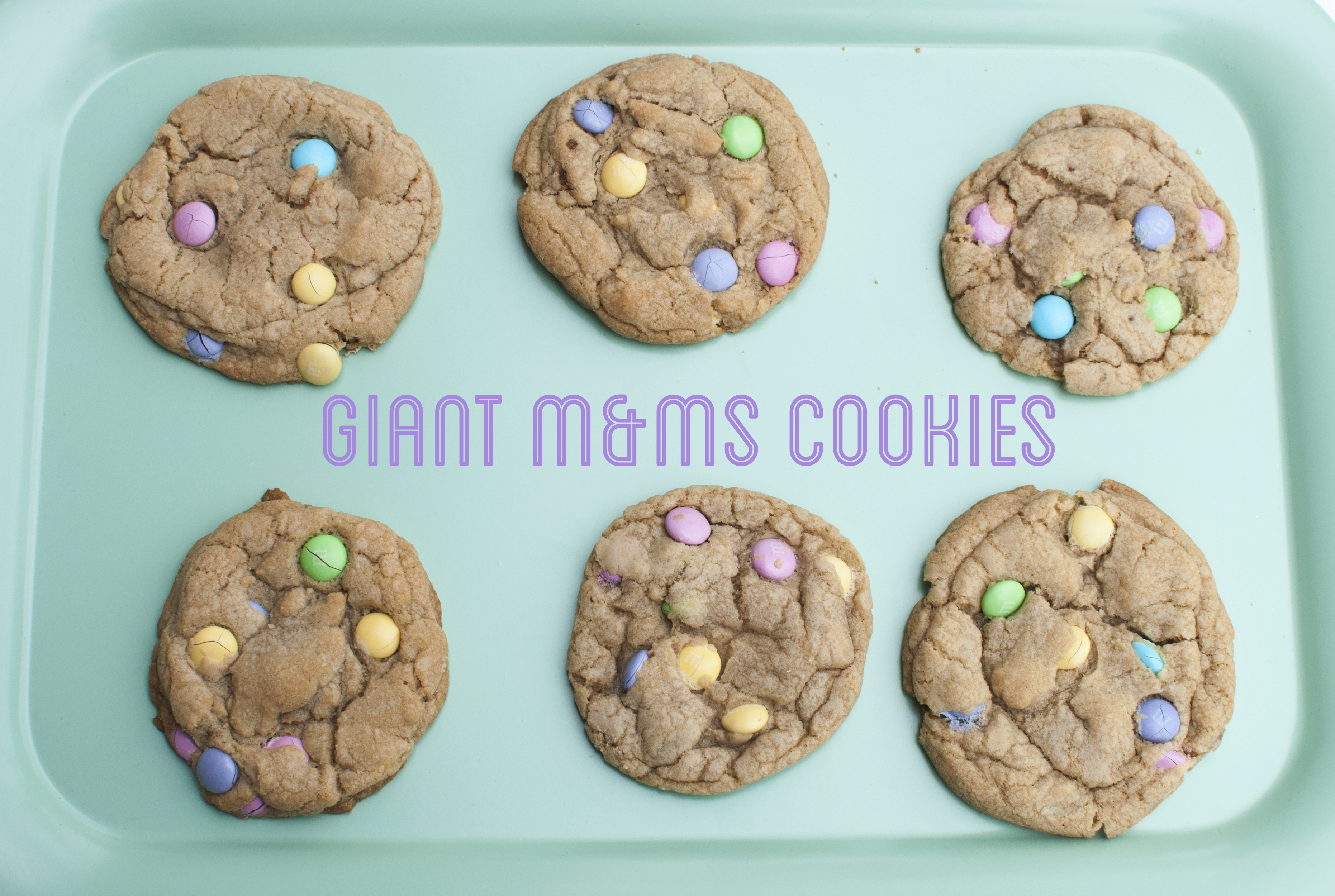 Giant M&M Cookies Recipe {So Chewy!}